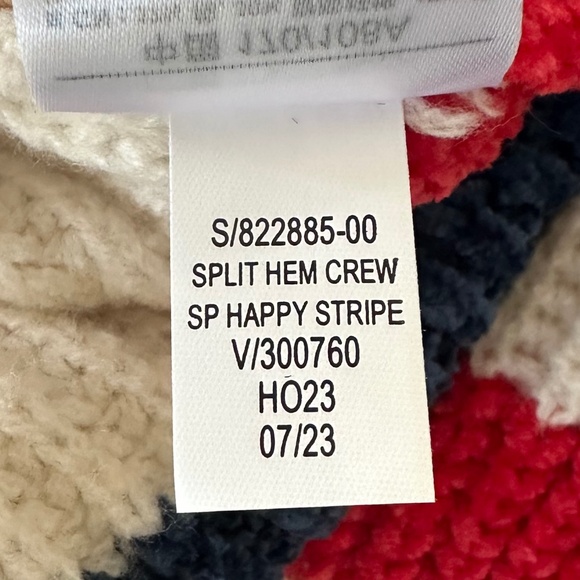 GAP Multicolour Split Hem Cotton Chenille Stripe Sweater - Size XL - Picture 12 of 12